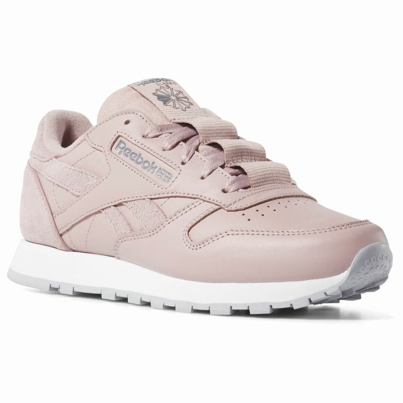 Tenisi Reebok Classic Leather Dama Roz/Gri/Albi Romania BK9757JA